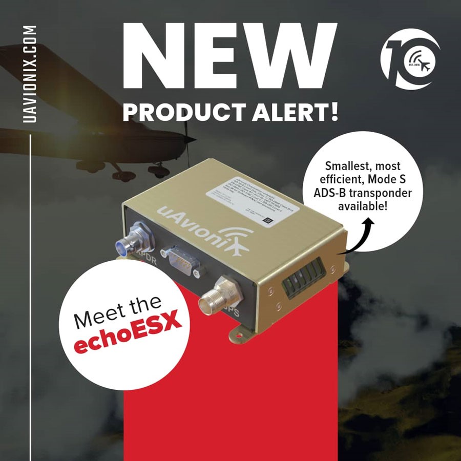 uAvionix Introduces echoESX EXP Next-Generation ADS-B Transponder 