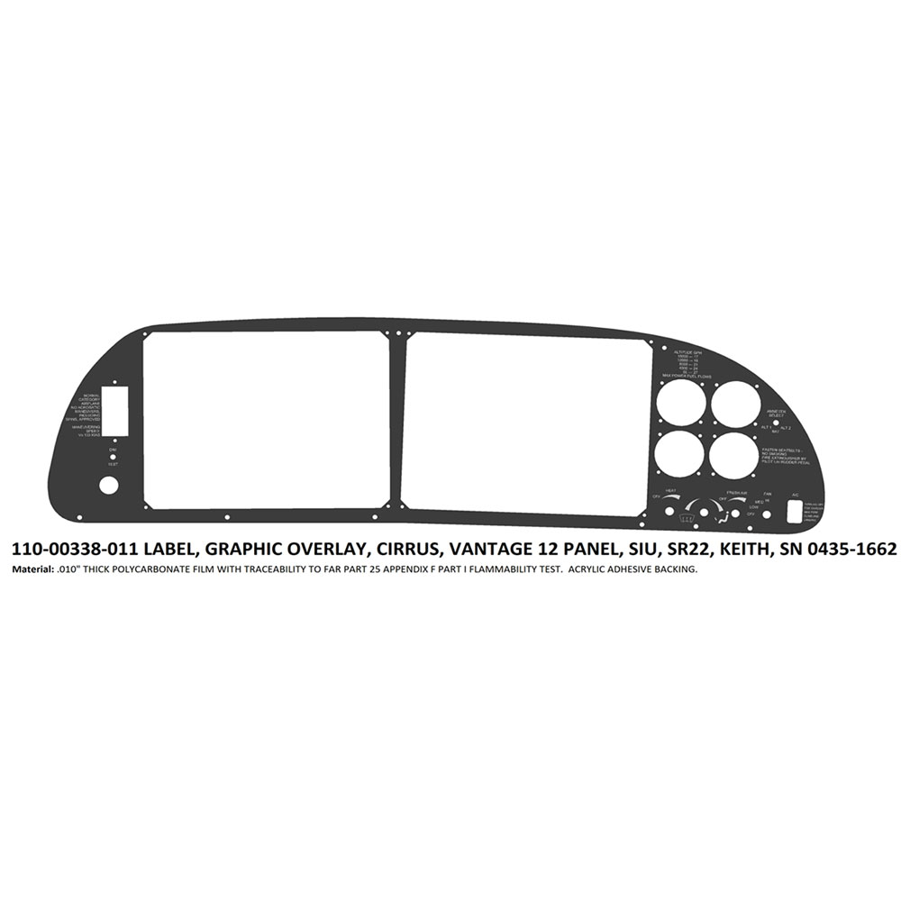 Picture of Label, Graphic Overlay, Vantage 12, Picture 4