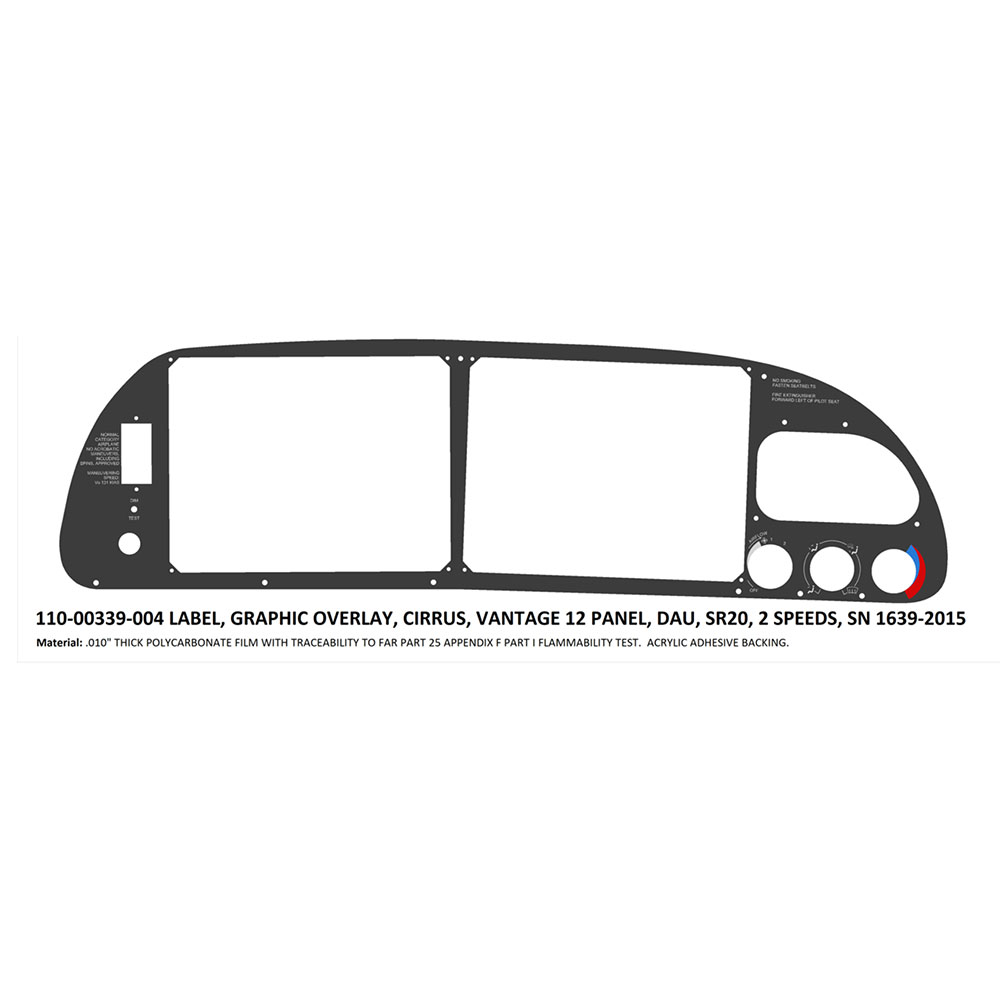 Picture of Label, Graphic Overlay, Vantage 12, Picture 9