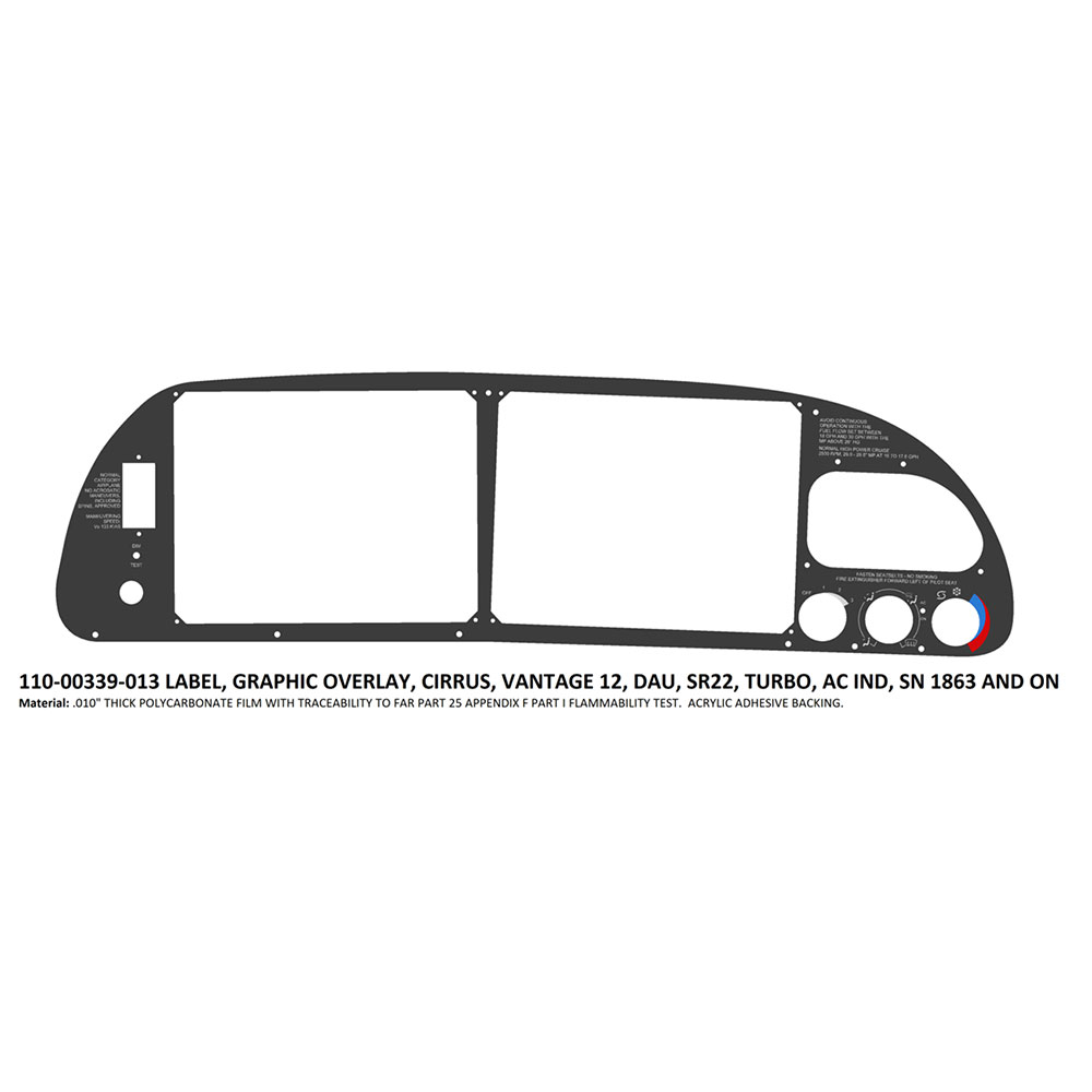 Picture of Label, Graphic Overlay, Vantage 12, Picture 13