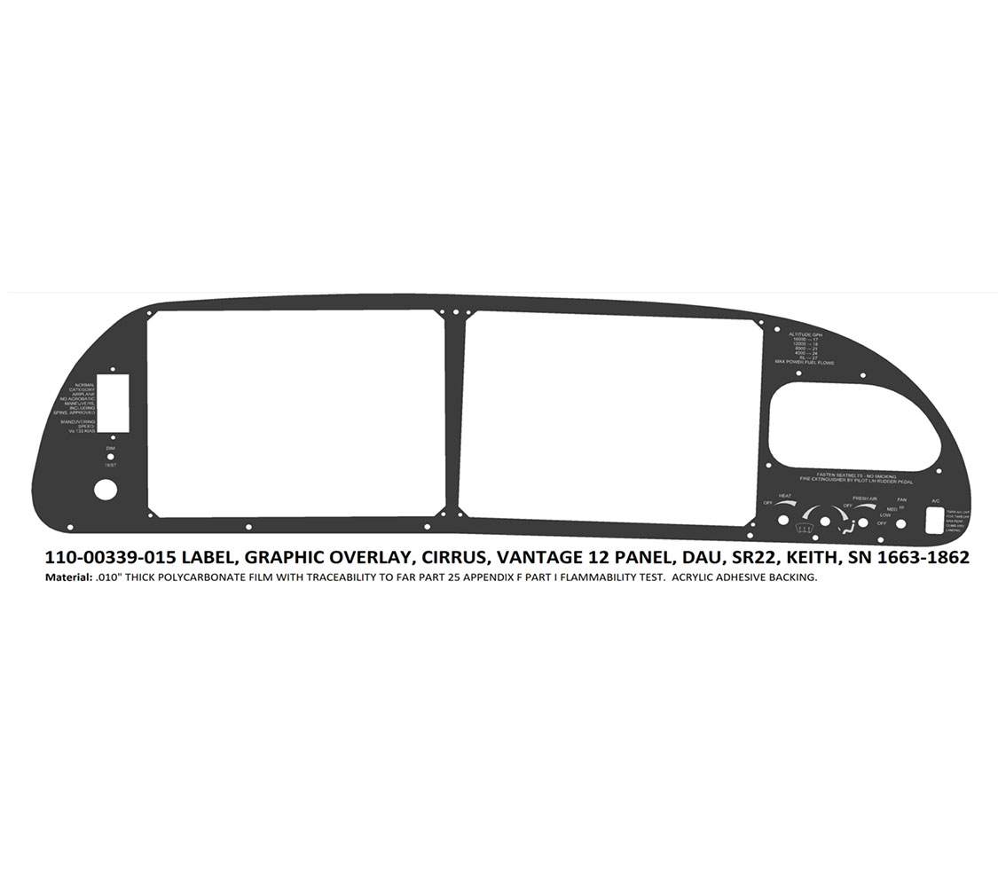 Picture of Label, Graphic Overlay, Vantage 12, Picture 15